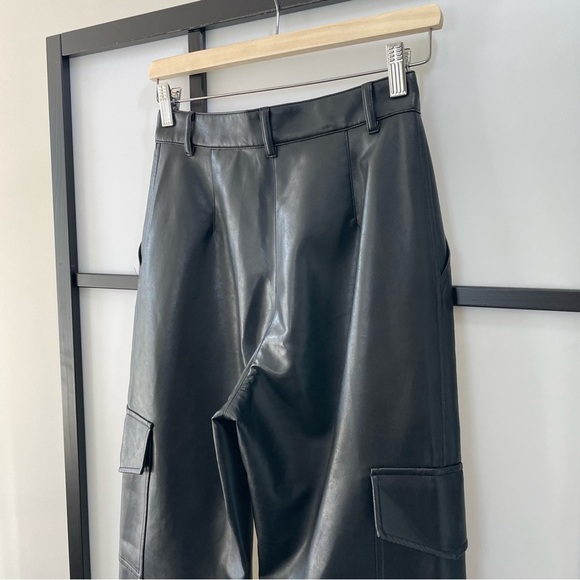 [2] Aritzia Wilfred Faux Leather Cargo Pocket Jogger Cinched Ankle - Picture 6 of 14